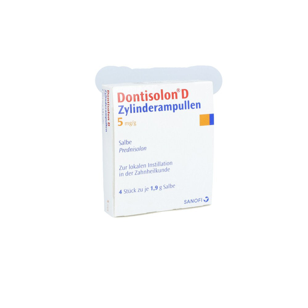 Das Produktfoto zeigt Dontisolon D Zylinderampullen (4X1.9 g) PZN 04913795
