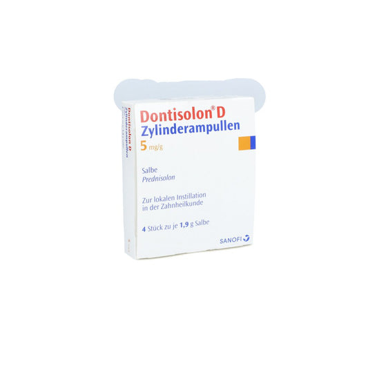 Das Produktfoto zeigt Dontisolon D Zylinderampullen (4X1.9 g) PZN 04913795