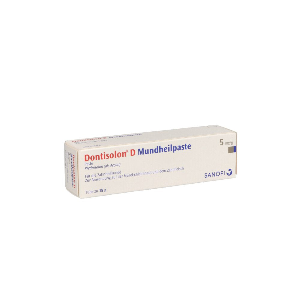 Das Produktfoto zeigt Dontisolon D Mundheilpaste (15 g) PZN 04913826