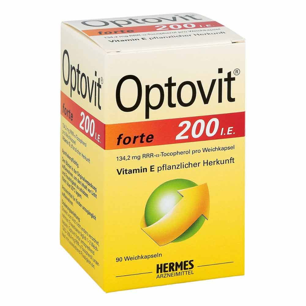 Das Produktfoto zeigt Optovit Forte Kapseln (90 stk) PZN 04923753
