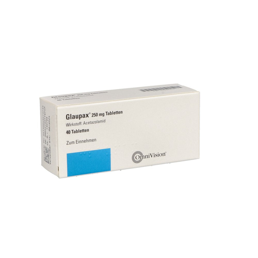 Das Produktfoto zeigt Glaupax 250 Mg Tabletten (40 stk) PZN 04927573