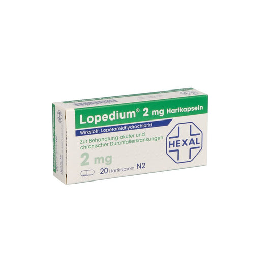 Das Produktfoto zeigt Lopedium Hartkapseln (20 stk) PZN 04933326