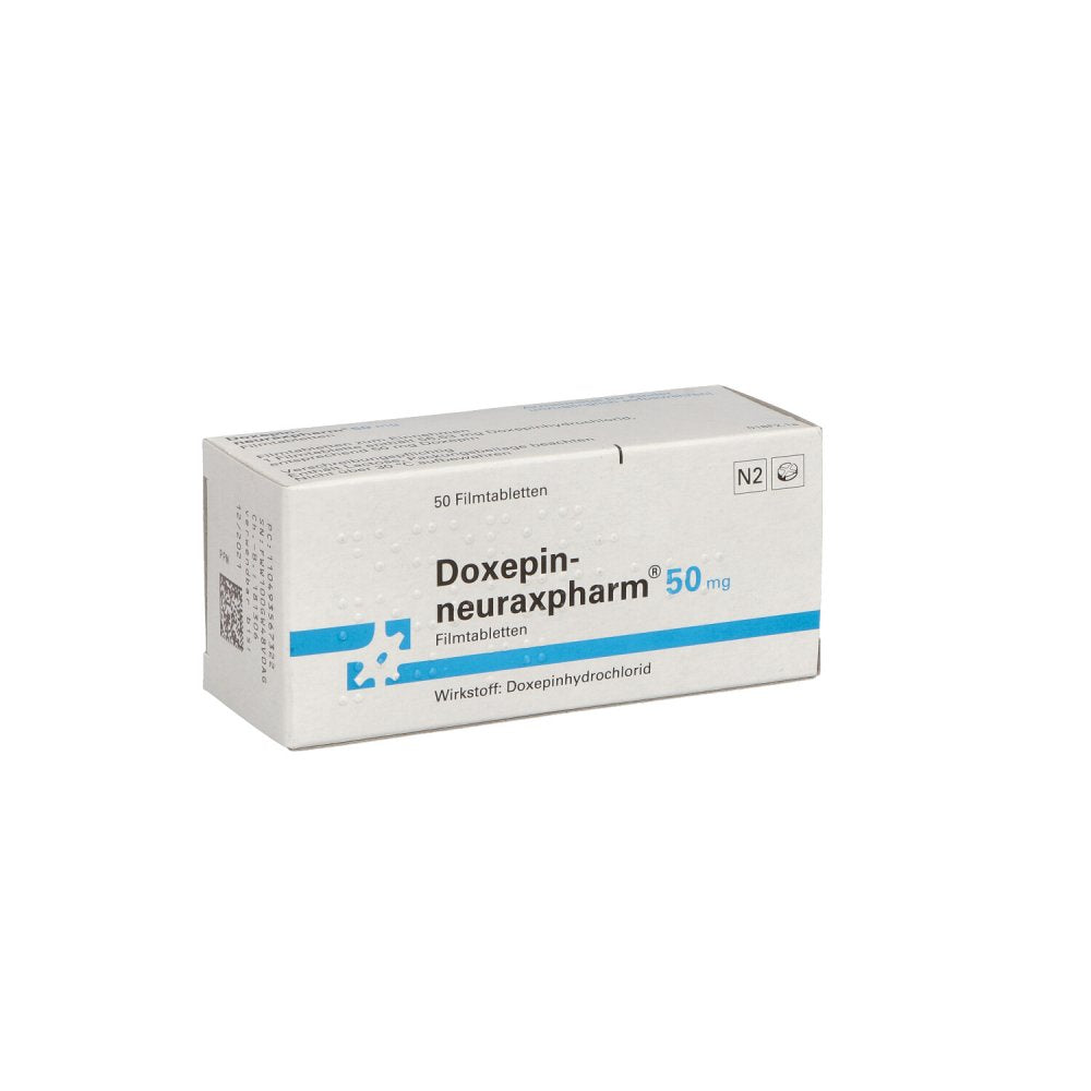 Das Produktfoto zeigt Doxepin-Neuraxpharm 50 Mg Filmtabletten (50 stk) PZN 04935673