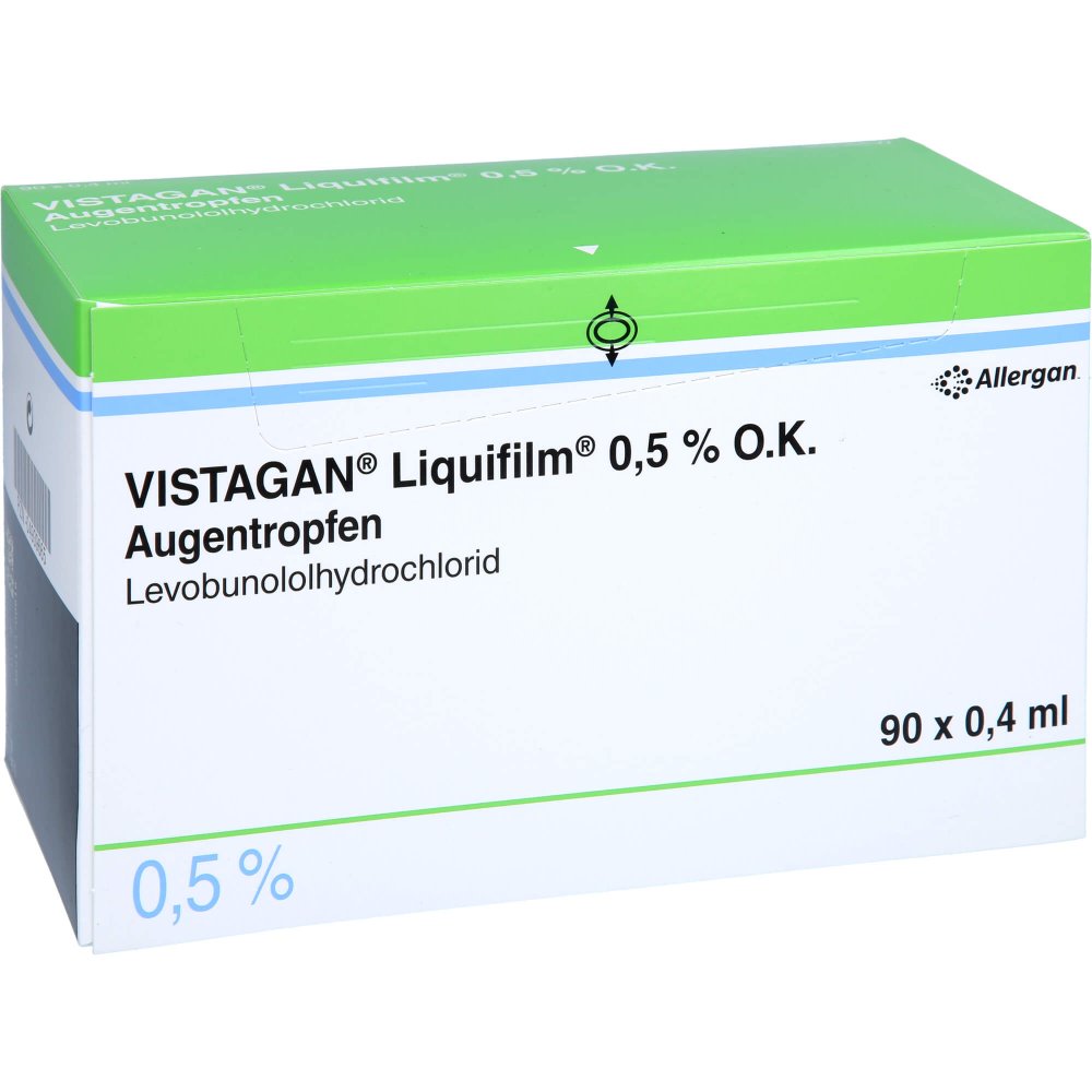 Das Produktfoto zeigt Vistagan Liquifilm 0,5% O.K. Augentropfen (90X0.4 ml) PZN 04939665