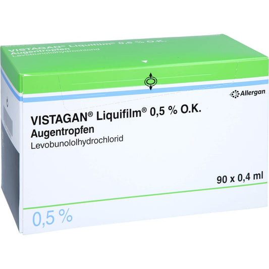 Das Produktfoto zeigt Vistagan Liquifilm 0,5% O.K. Augentropfen (90X0.4 ml) PZN 04939665