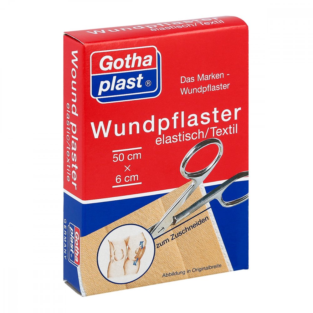 Das Produktfoto zeigt Gothaplast Wundpfl.Elast.6 Cmx0,5 M Geschnitten (1 stk) PZN 04951382