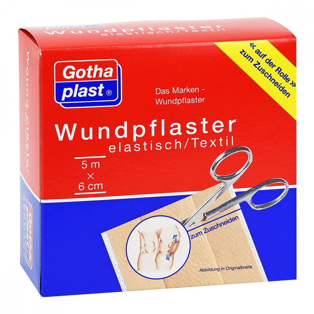 Das Produktfoto zeigt Gothaplast Wundpfl.Elast.6 Cmx5 M Rolle (1 stk) PZN 04951442
