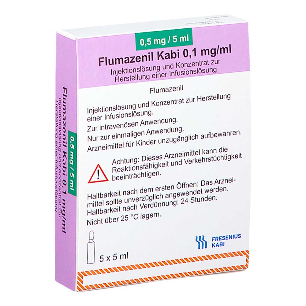 Flumazenil Kabi 0,1 Mg/Ml Injektionslsg.Glasamp. (5X5 ml)