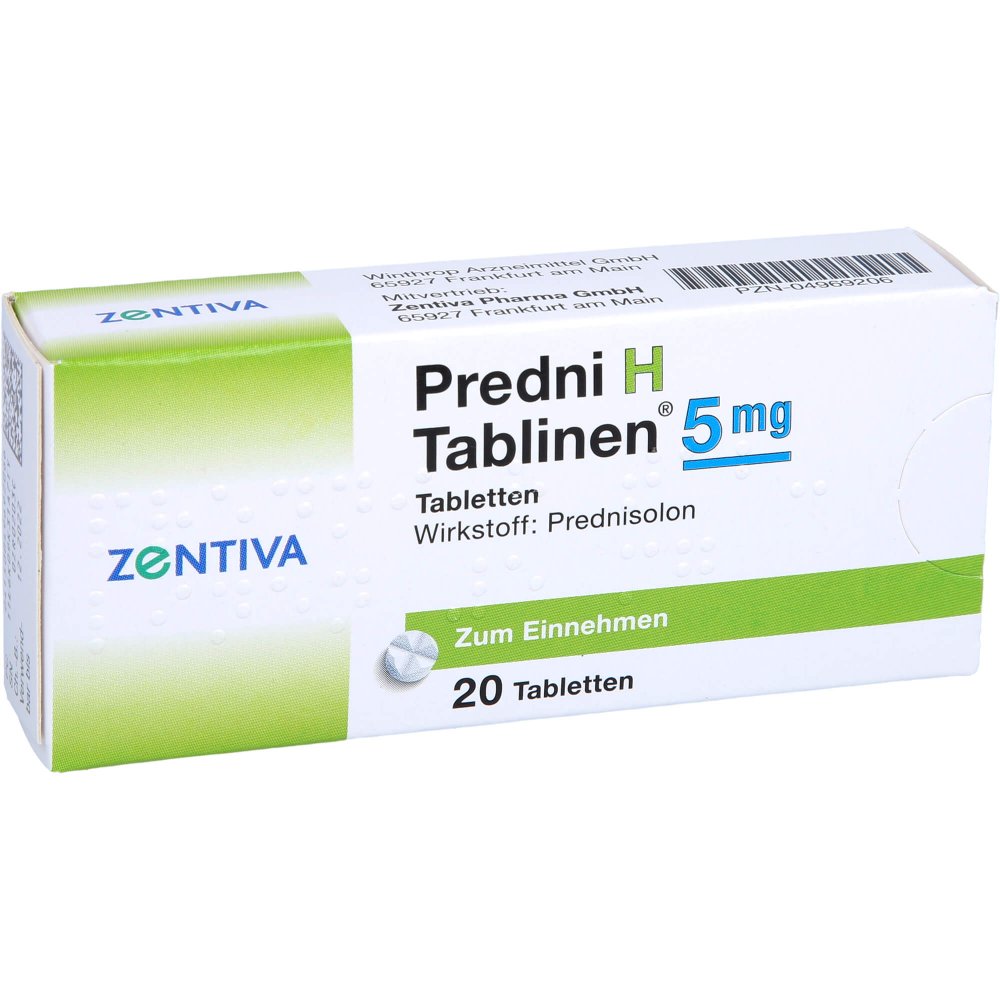 Das Produktfoto zeigt Predni H Tablinen 5 Mg Tabletten (20 stk) PZN 04969206
