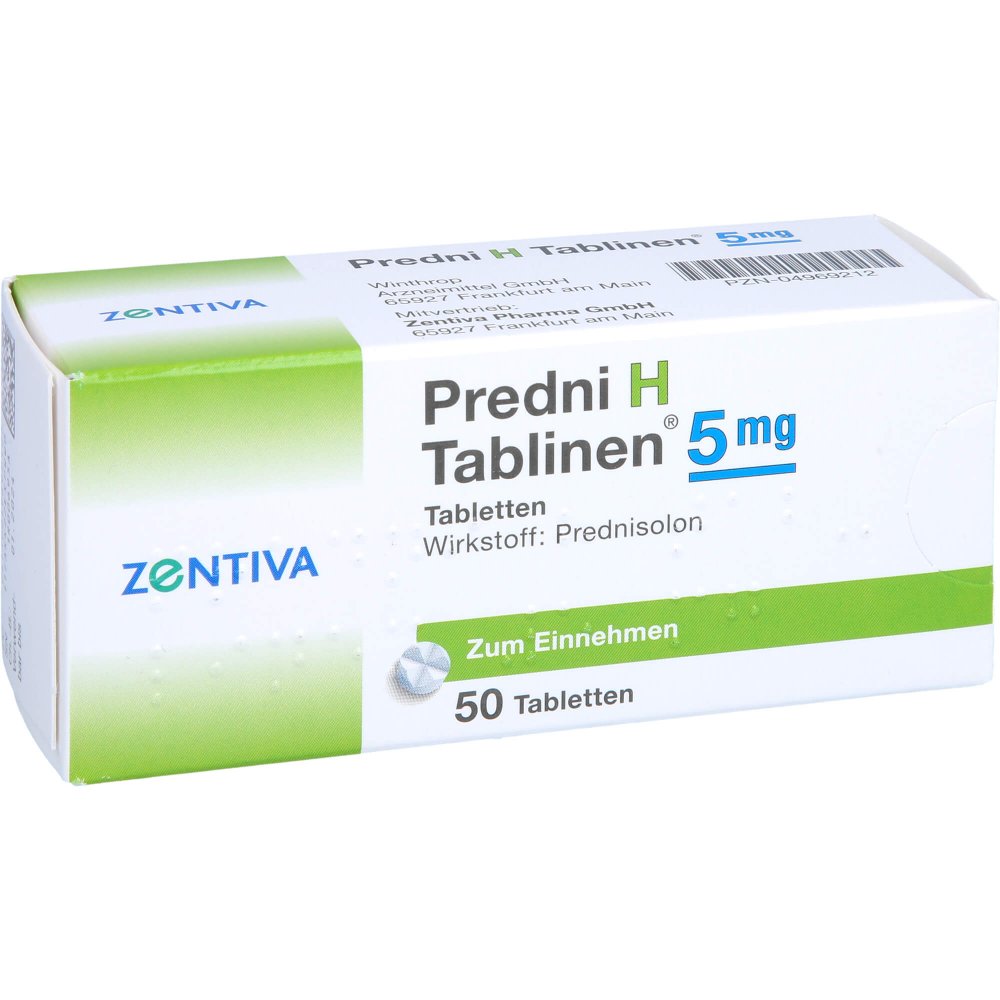 Das Produktfoto zeigt Predni H Tablinen 5 Mg Tabletten (50 stk) PZN 04969212