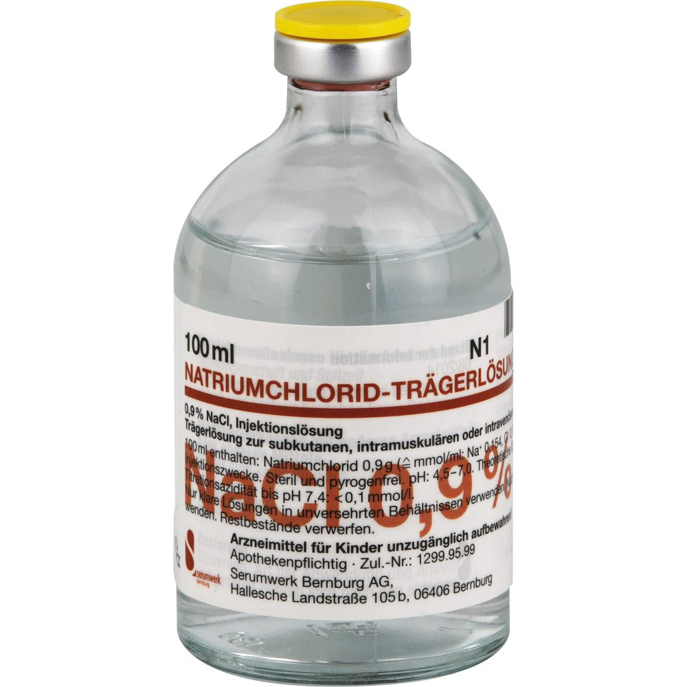 Das Produktfoto zeigt Natriumchlorid Trägerlösung Injektionslösung (100 ml) PZN 04970698