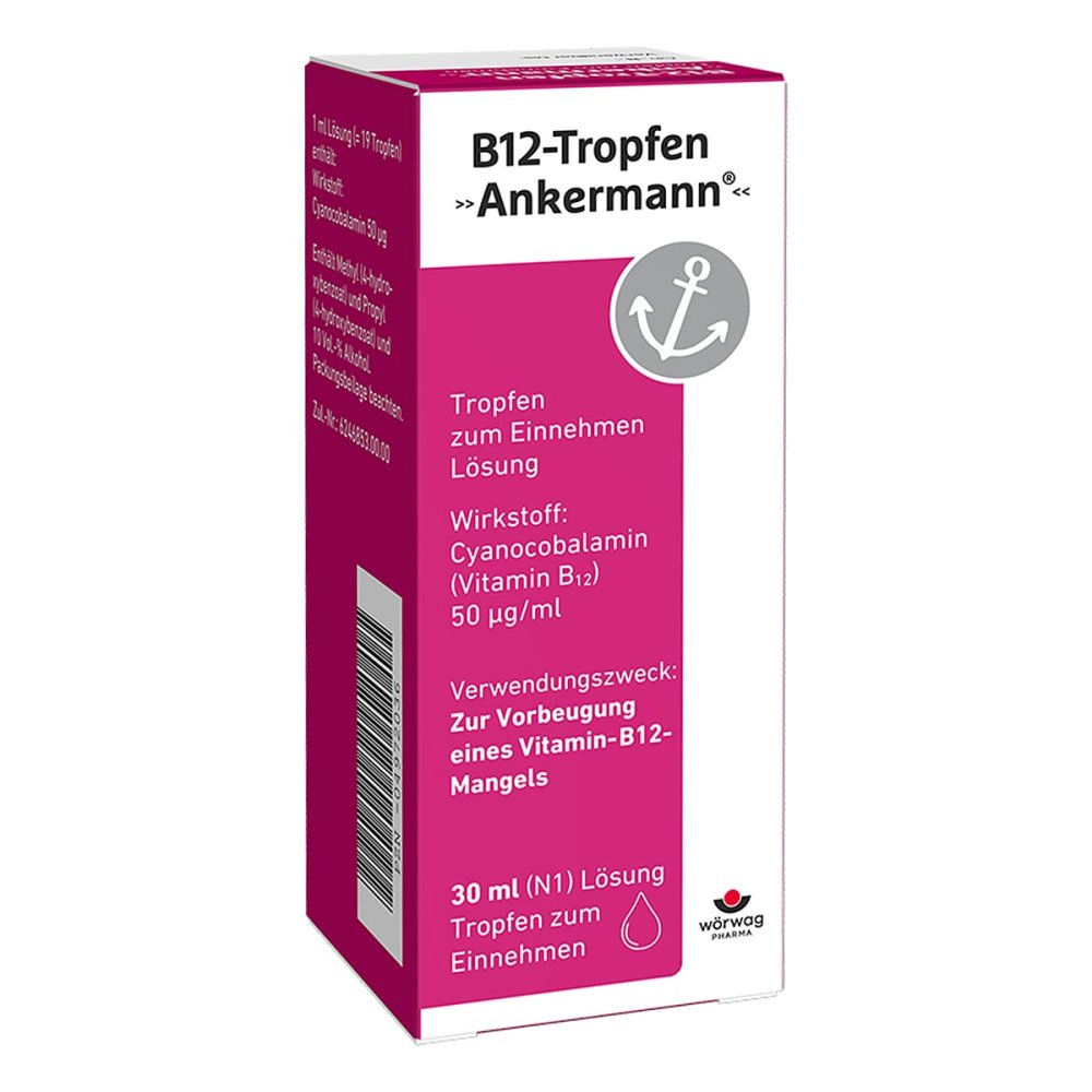 Das Produktfoto zeigt B12 Ankermann Tropfen (30 ml) PZN 04972036
