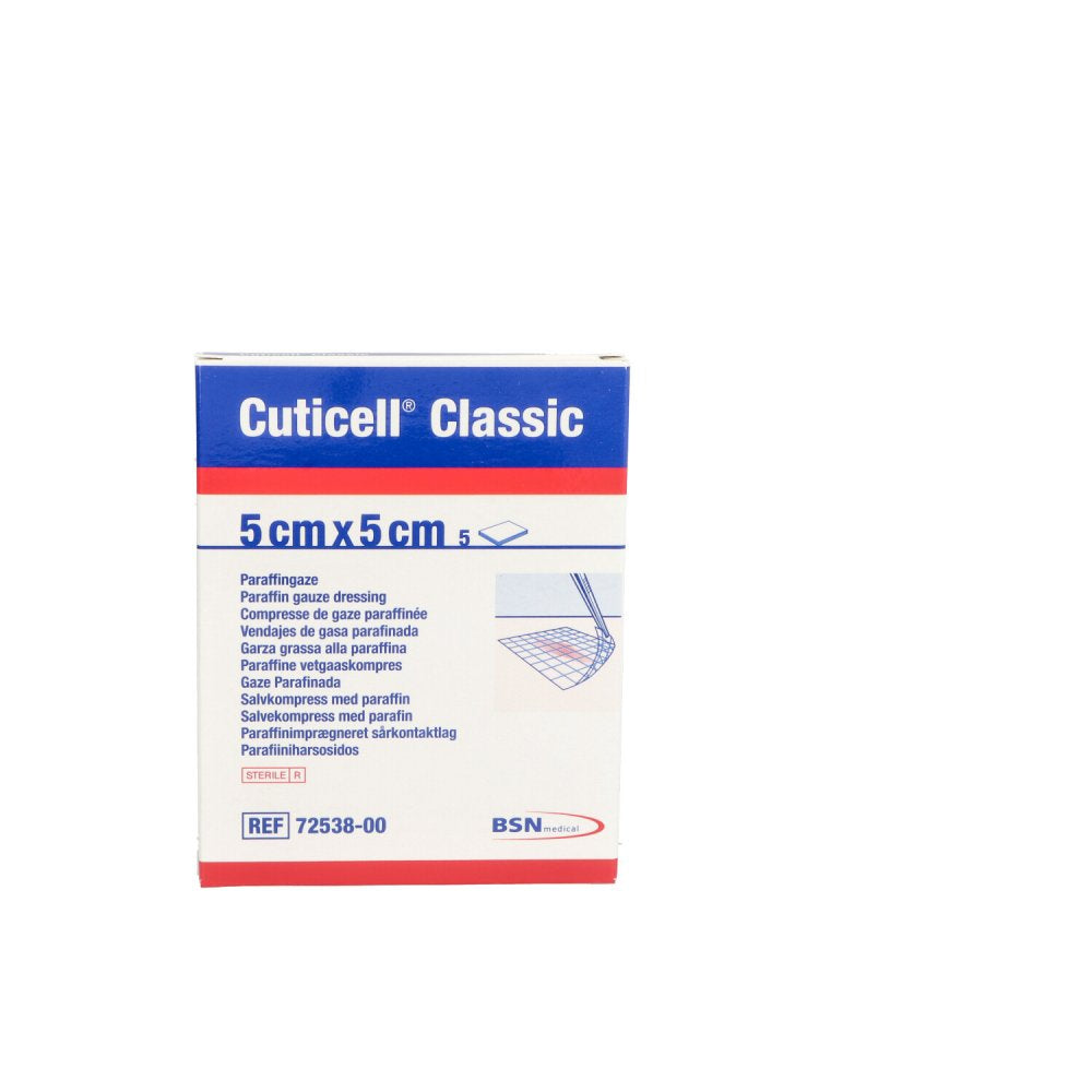 Cuticell Classic Wundgaze 5x5 Cm (5 stk)