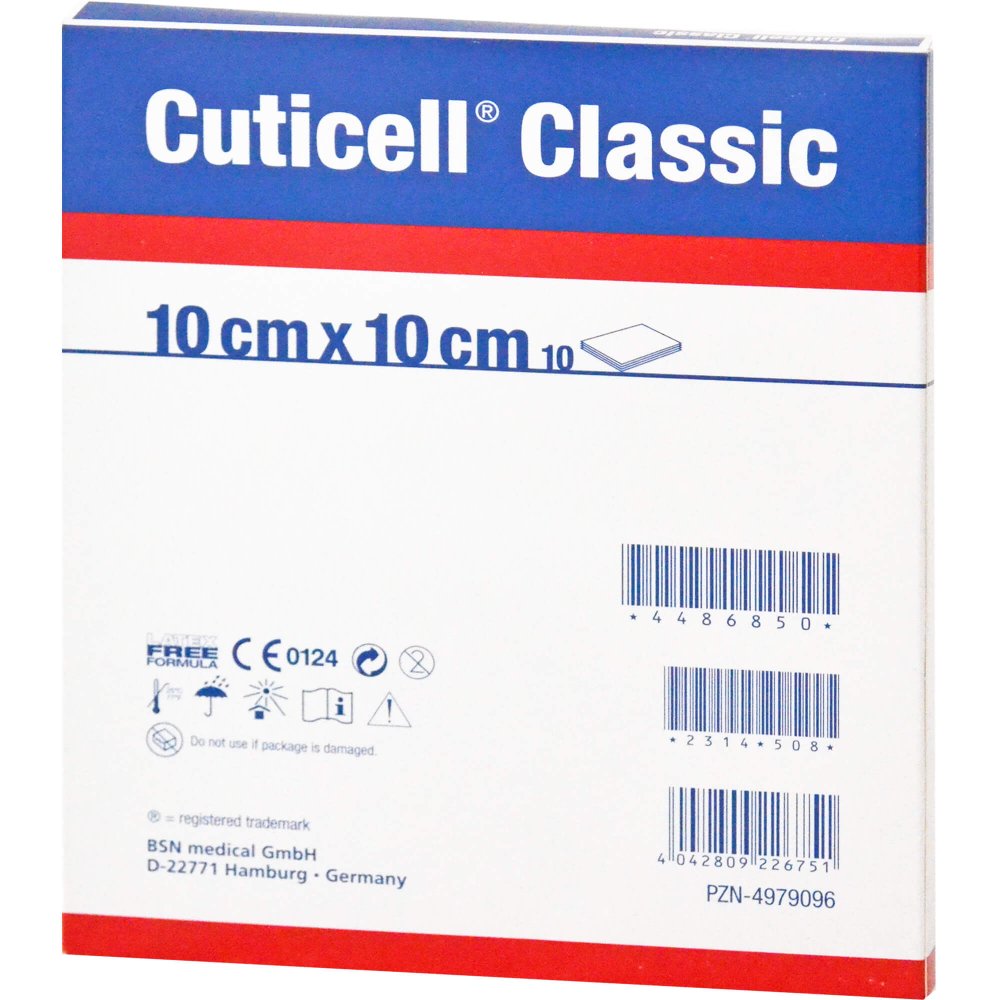 Cuticell Classic Wundgaze 10x10 Cm (100 stk)