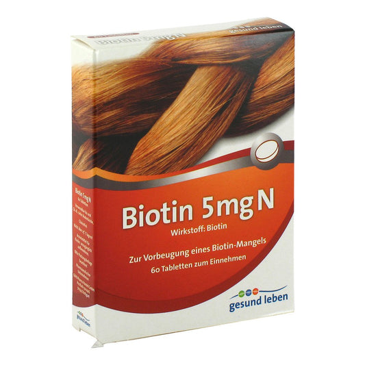 Das Produktfoto zeigt Gesund Leben Biotin 5 Mg N Tabletten (60 stk) PZN 04985234