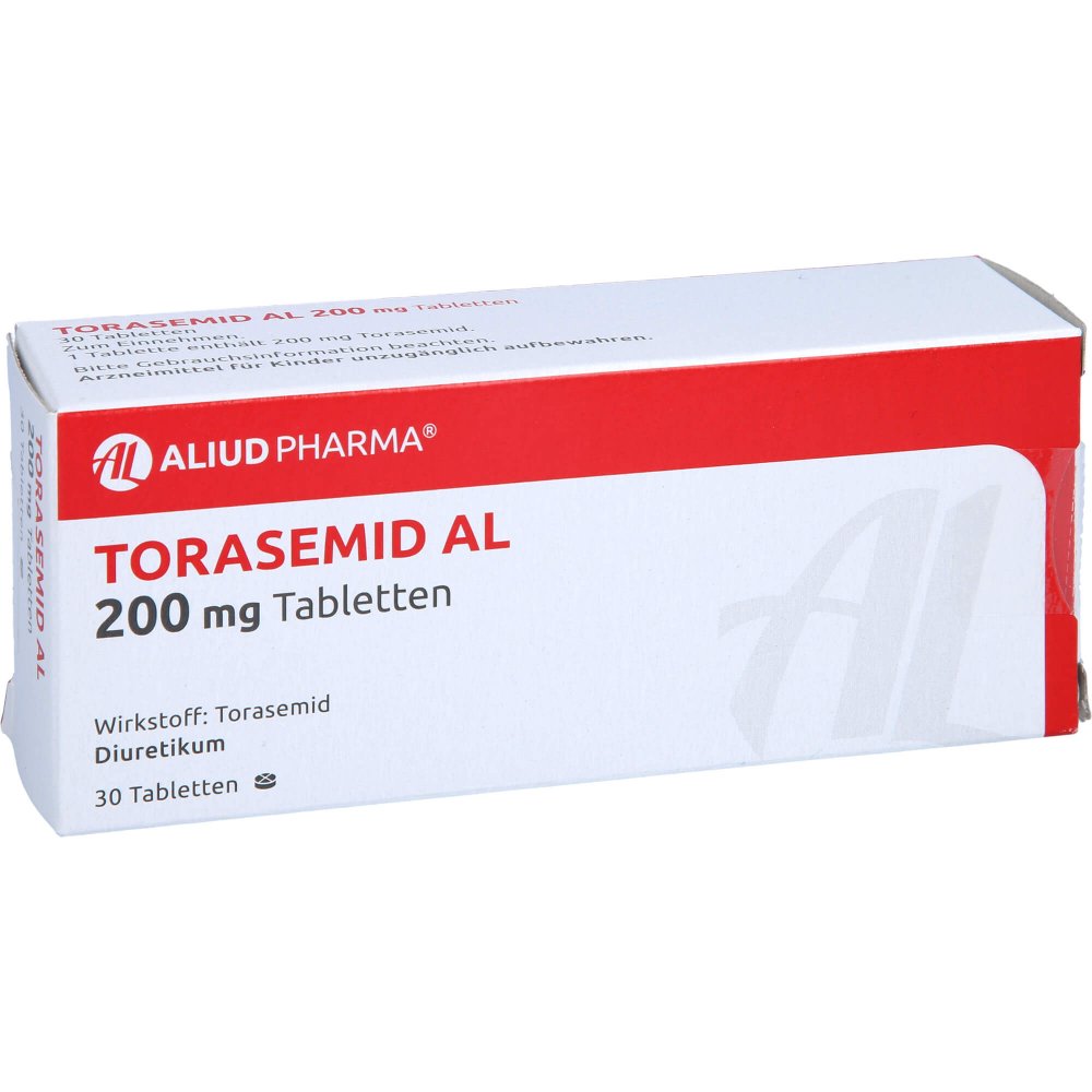 Das Produktfoto zeigt Torasemid Al 200 Mg Tabletten (30 stk) PZN 04992837