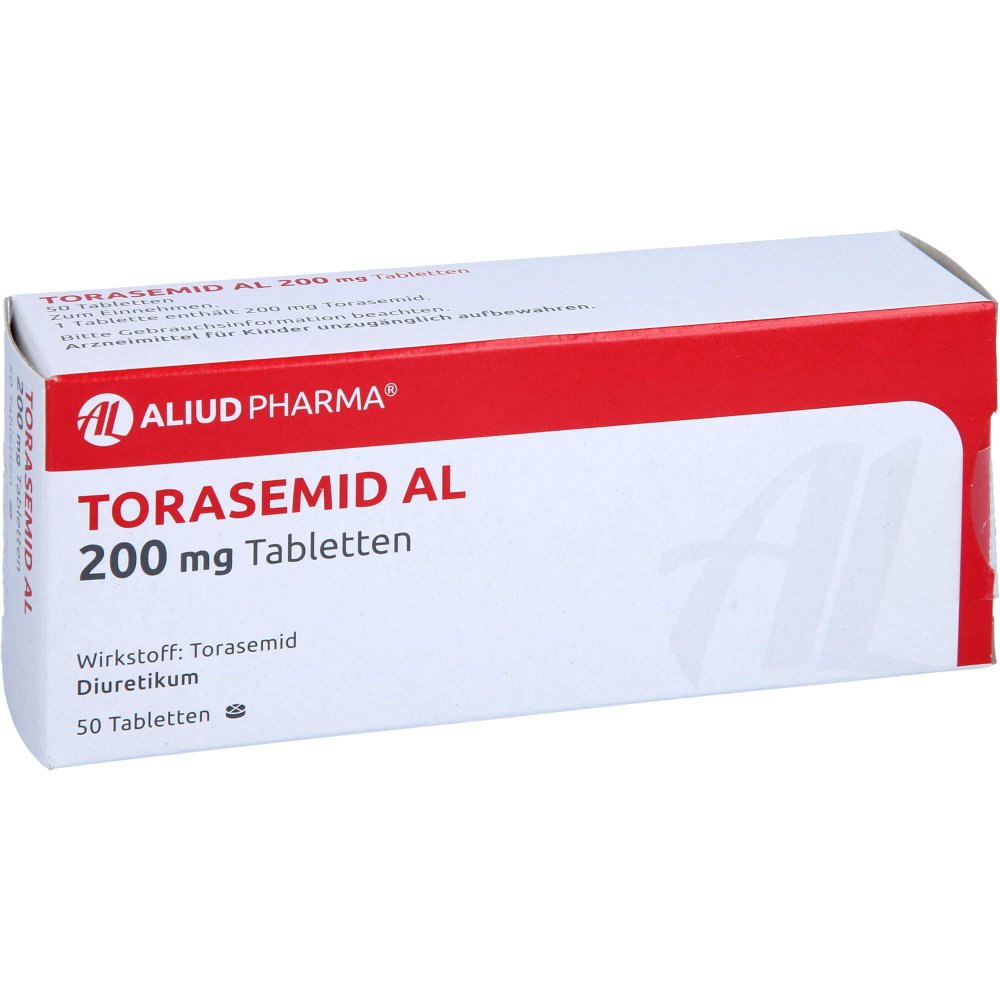 Das Produktfoto zeigt Torasemid Al 200 Mg Tabletten (50 stk) PZN 04992843
