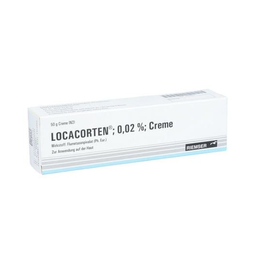 Das Produktfoto zeigt Locacorten Creme (50 g) PZN 04994919