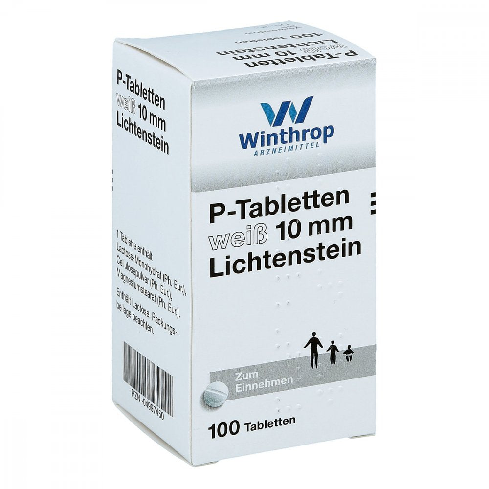 Das Produktfoto zeigt P Tabletten Weiß 10 Mm (100 stk) PZN 04997450