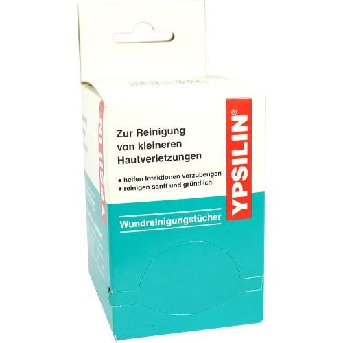 Das Produktfoto zeigt Ypsilin Wundreinigungstücher (40 stk) PZN 05012999