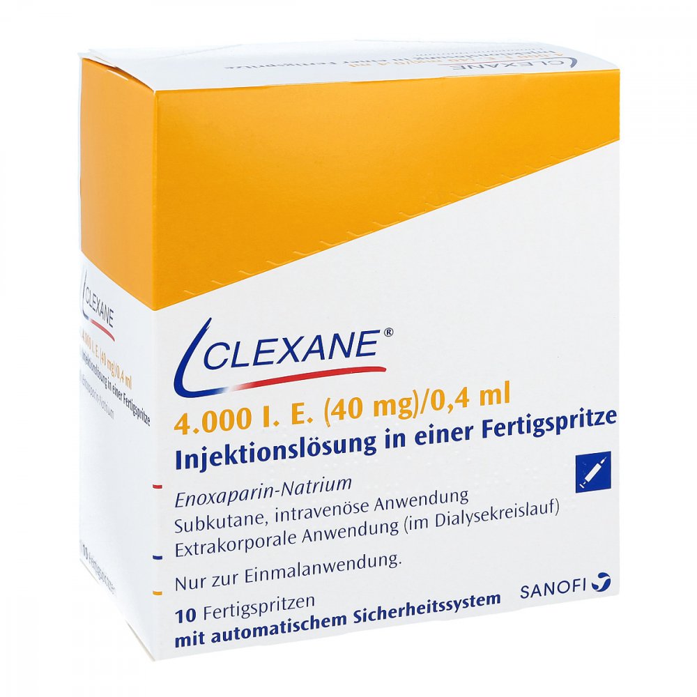 Clexane 4.000 I.E. 40mg/0,4ml Ilo F.Sp.+Sich-Sys. (10 stk)