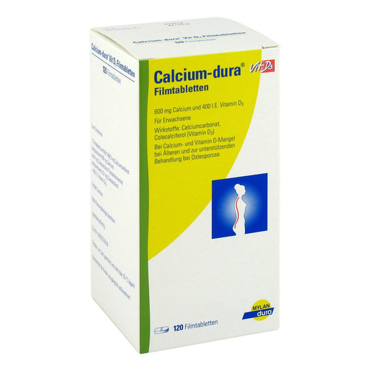Das Produktfoto zeigt Calcium Dura Vit D3 Filmtabletten (120 stk) PZN 05021320
