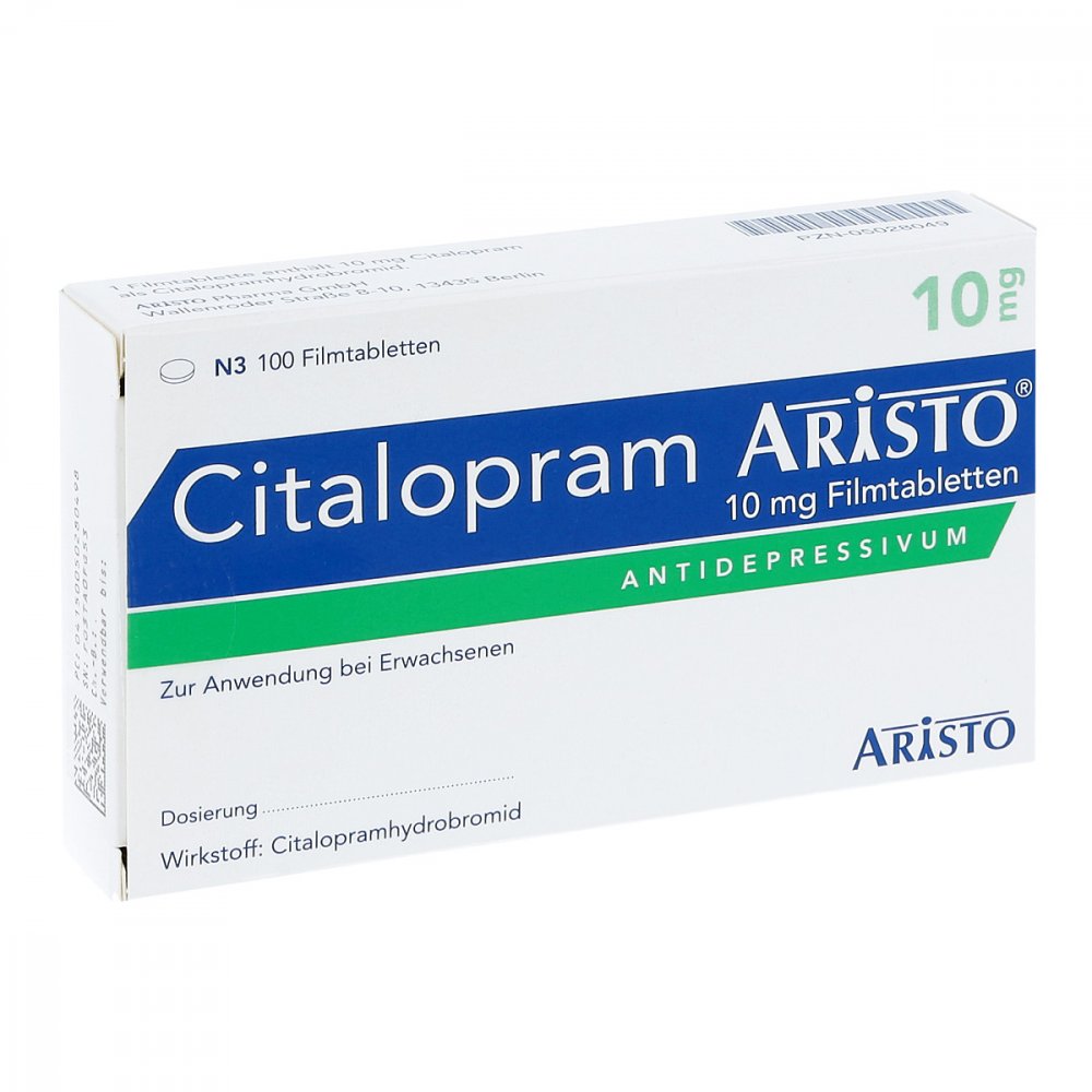 Citalopram Aristo 10 Mg Filmtabletten (100 stk)