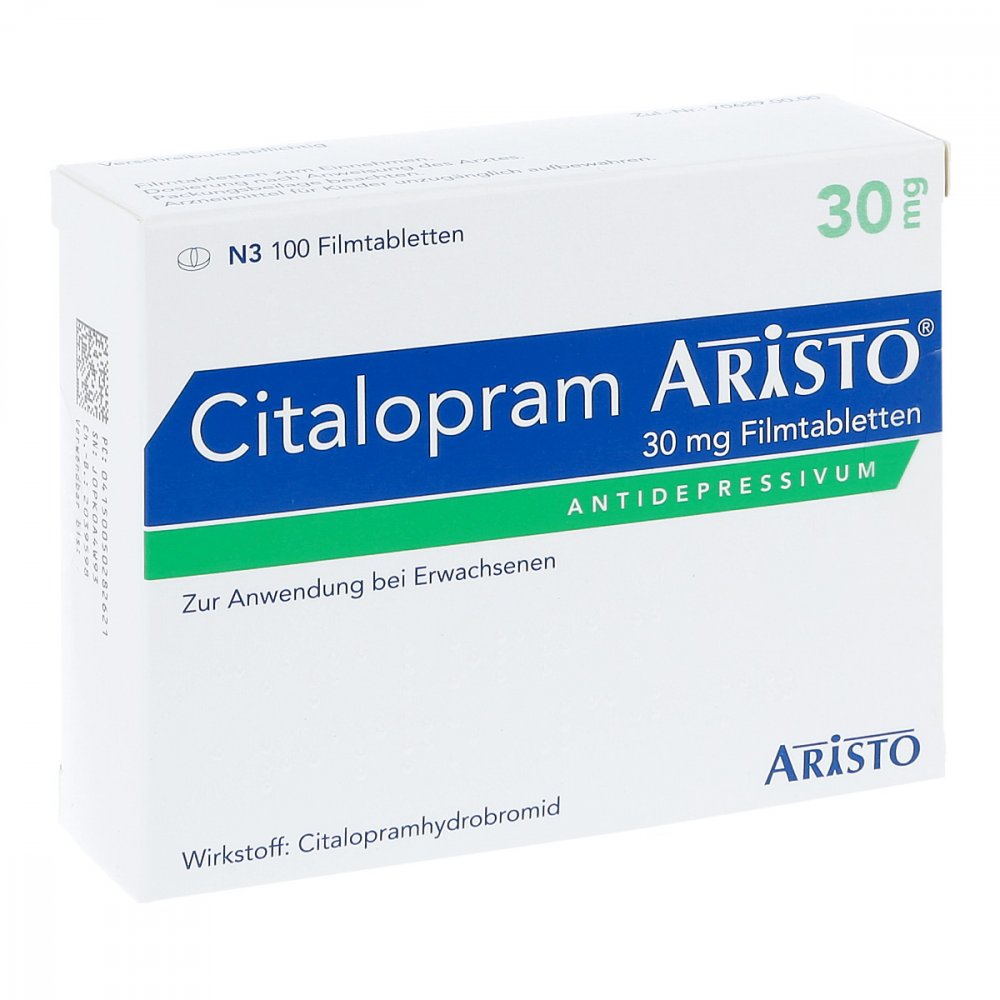 Citalopram Aristo 30 Mg Filmtabletten (100 stk)