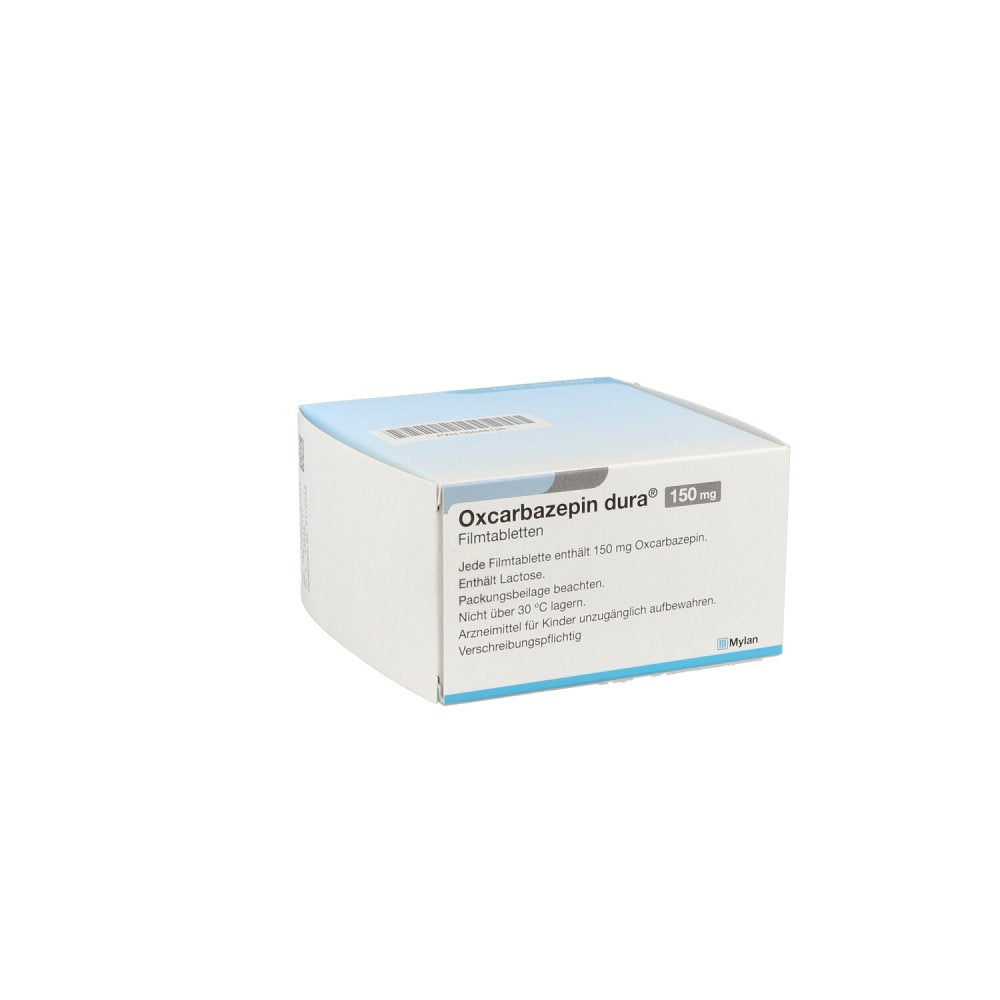 Das Produktfoto zeigt Oxcarbazepin Dura 150 Mg Filmtabletten (200 stk) PZN 05048135