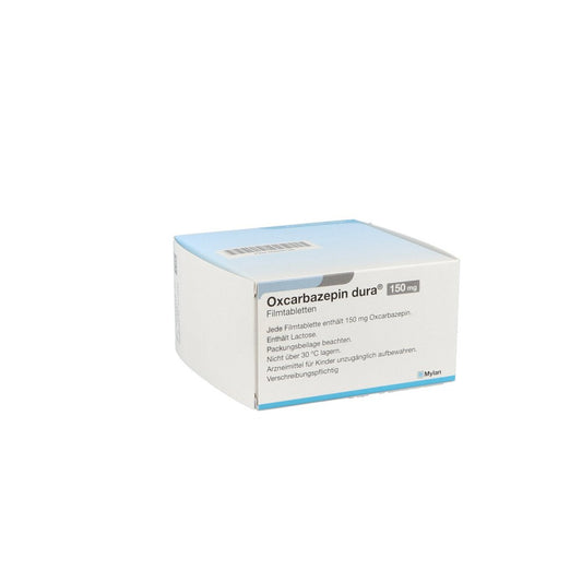 Das Produktfoto zeigt Oxcarbazepin Dura 150 Mg Filmtabletten (200 stk) PZN 05048135