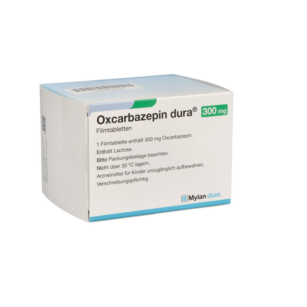 Das Produktfoto zeigt Oxcarbazepin Dura 300 Mg Filmtabletten (100 stk) PZN 05048218