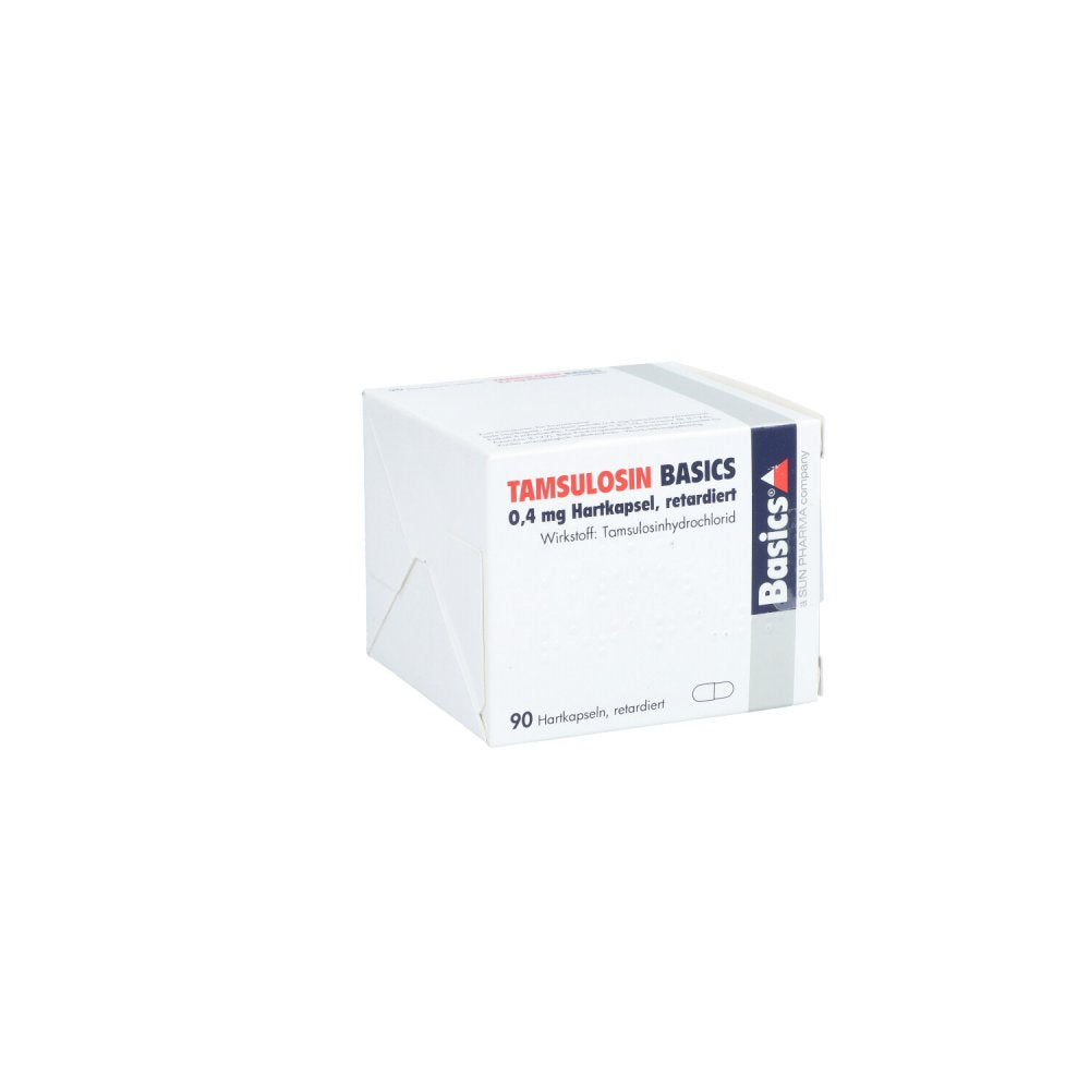 Das Produktfoto zeigt Tamsulosin Basics 0,4 Mg Hartkaps.Retard. (90 stk) PZN 05123888