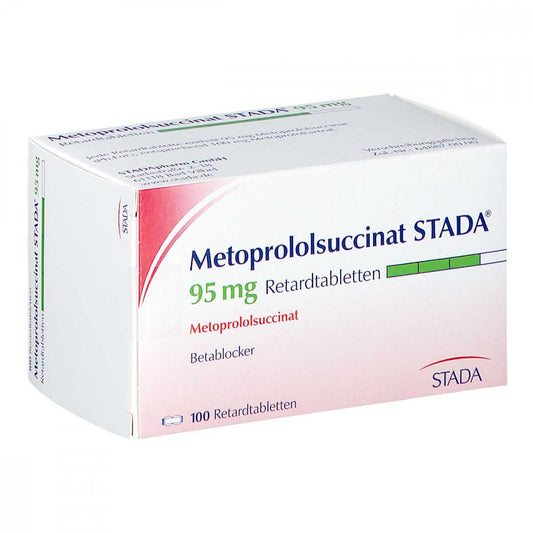 Das Produktfoto zeigt Metoprololsuccinat Stada 95 Mg Retardtabletten (100 stk) PZN 05126852