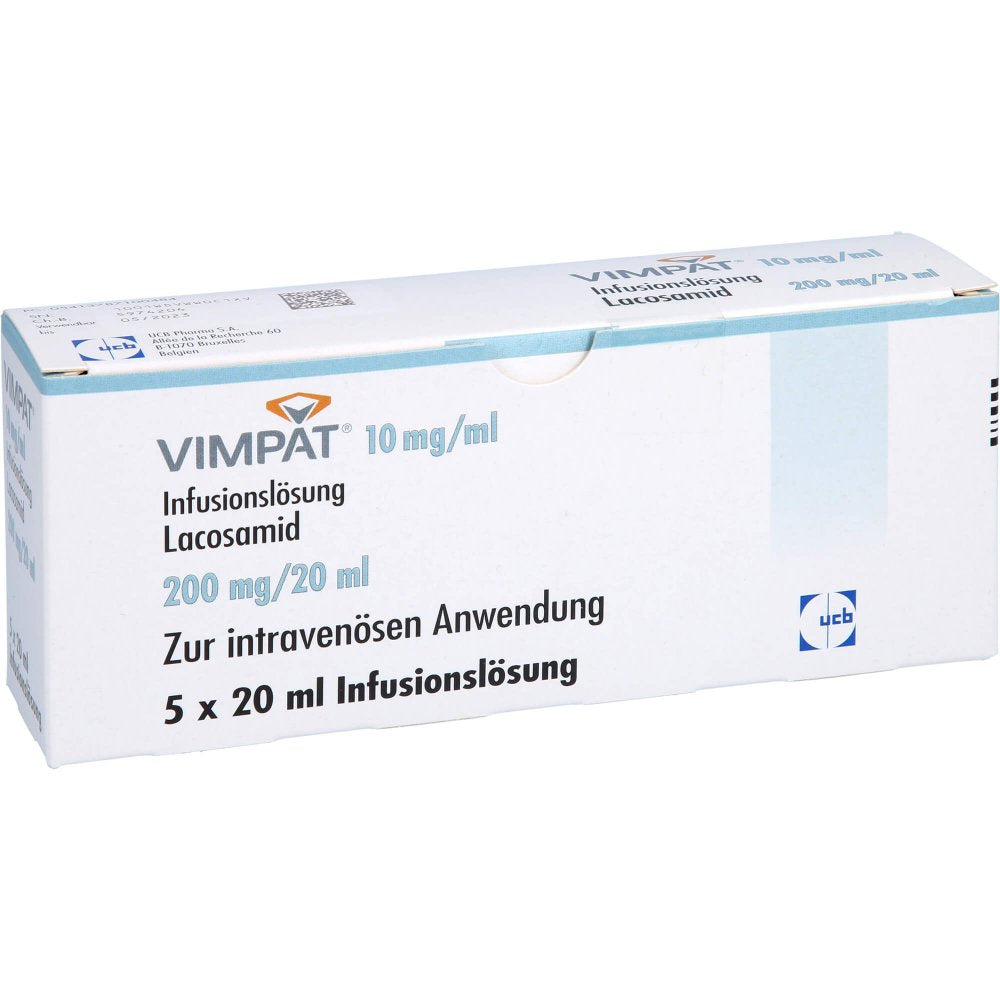 Das Produktfoto zeigt Vimpat 10 Mg/Ml Infusionslösung 200mg (5X20 ml) PZN 05137413