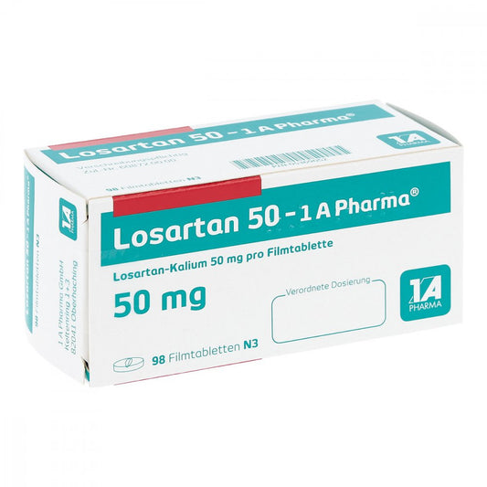 Losartan 50-1a Pharma Filmtabletten (98 stk)