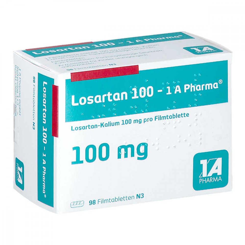 Losartan 100-1a Pharma Filmtabletten (98 stk)