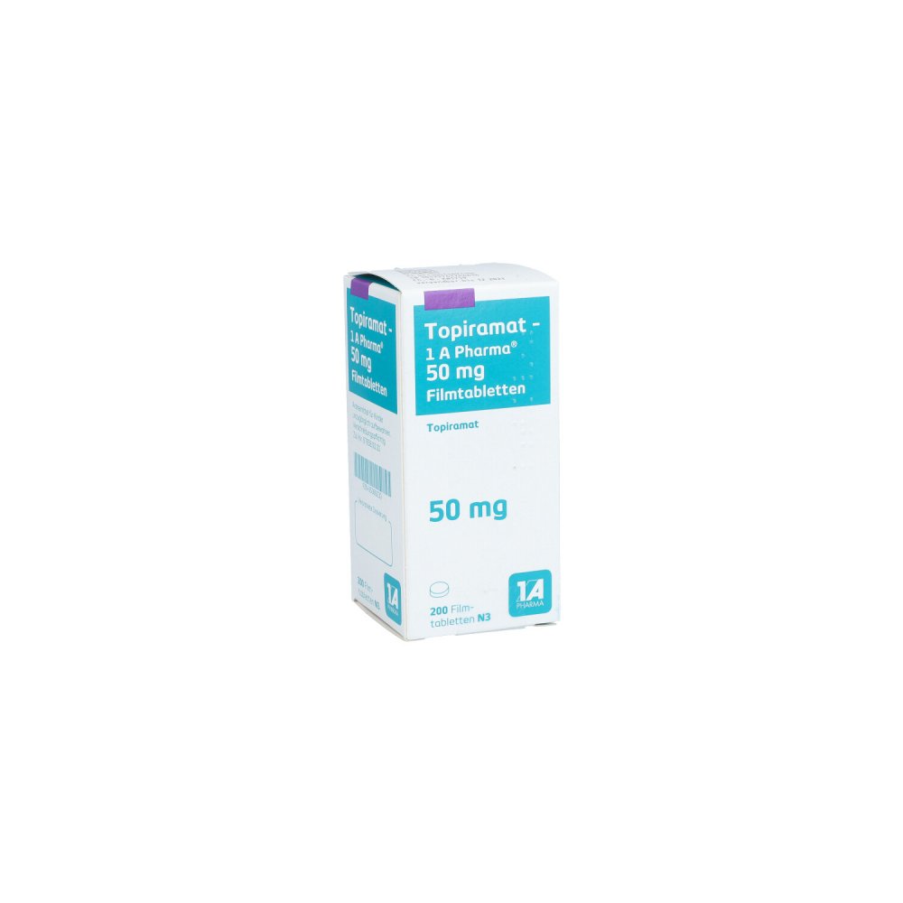 Topiramat-1a Pharma 50 Mg Filmtabletten (200 stk)