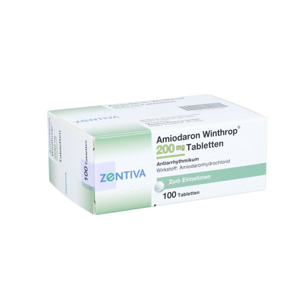 Das Produktfoto zeigt Amiodaron Winthrop 200 Mg Tabletten (100 stk) PZN 05380527