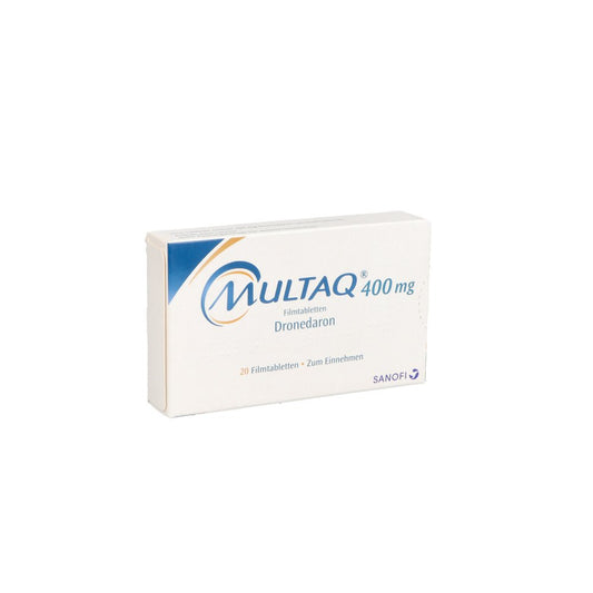 Das Produktfoto zeigt Multaq 400 Mg Filmtabletten (20 stk) PZN 05387593