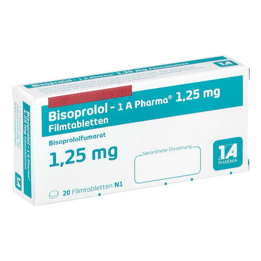Bisoprolol-1a Pharma 1,25 Mg Filmtabletten (20 stk)