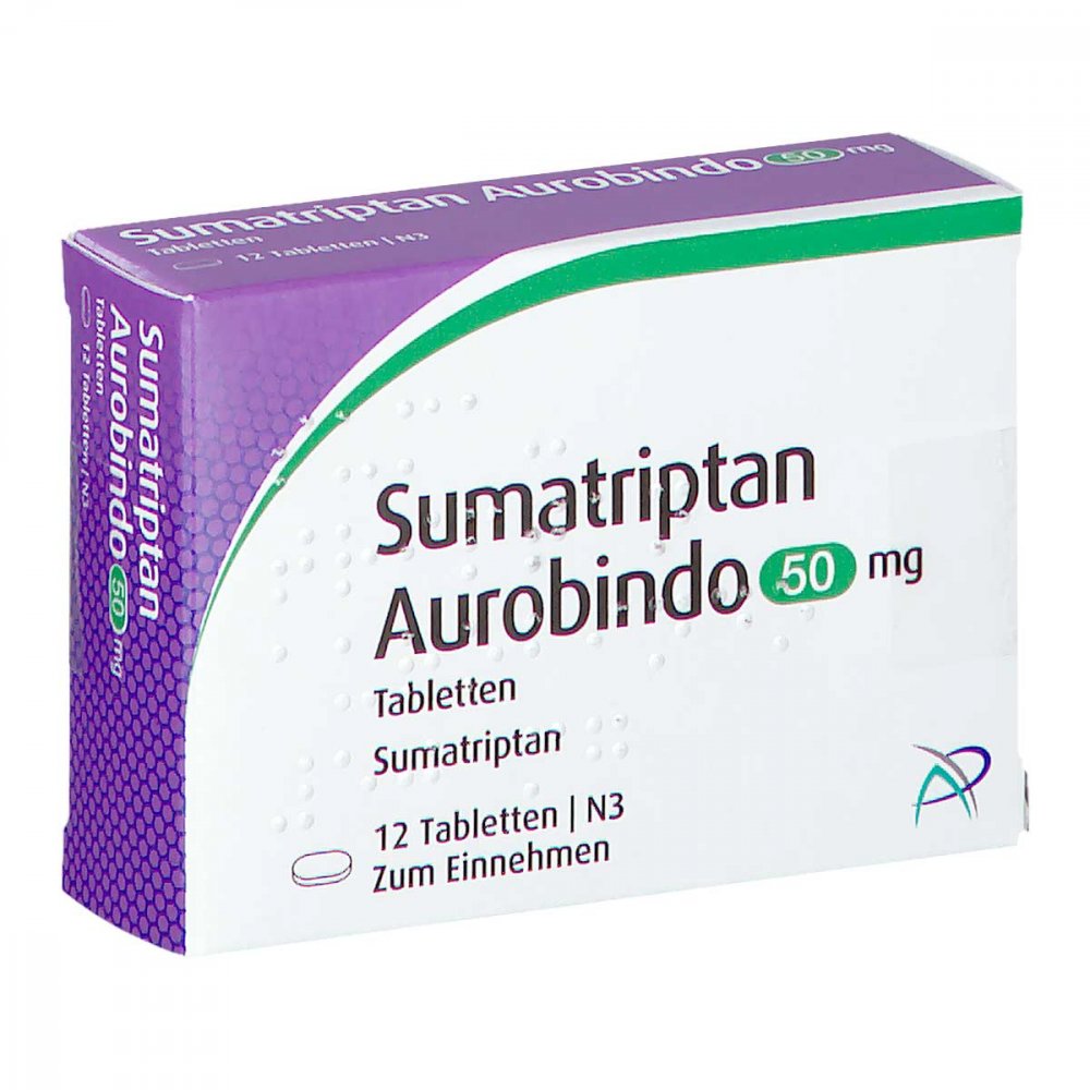 Sumatriptan Aurobindo 50 Mg Tabletten (12 stk)