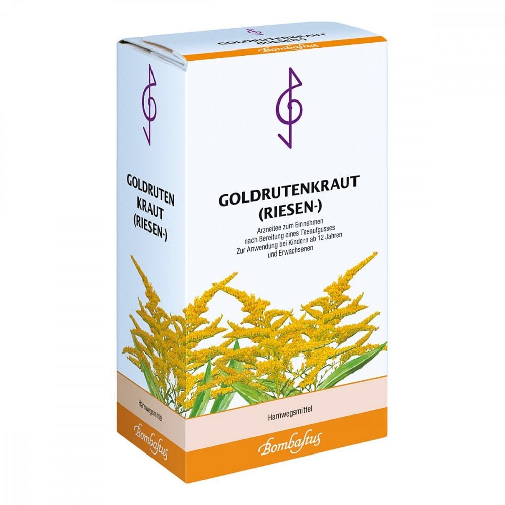 Das Produktfoto zeigt Goldrutenkraut Riesen Tee (100 g) PZN 05467027