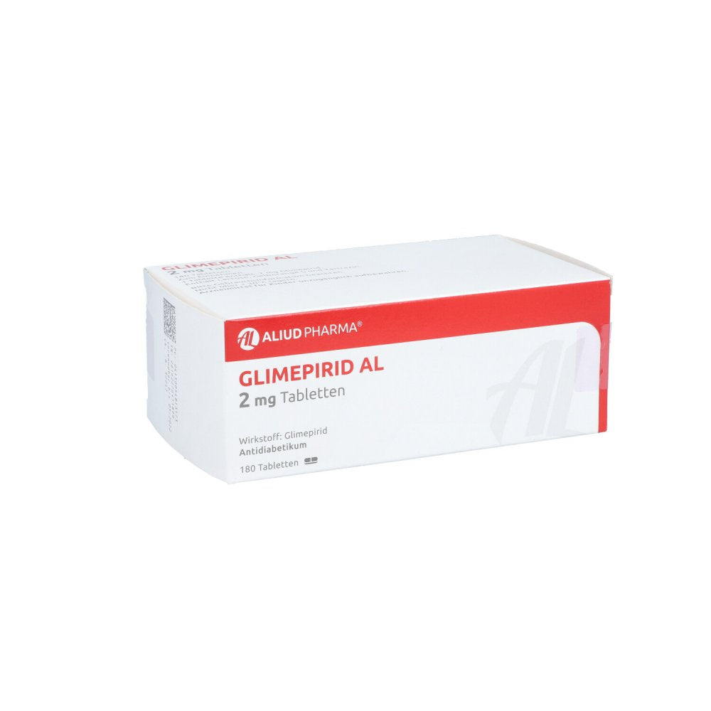 Das Produktfoto zeigt Glimepirid Al 2 Mg Tabletten (180 stk) PZN 05481317