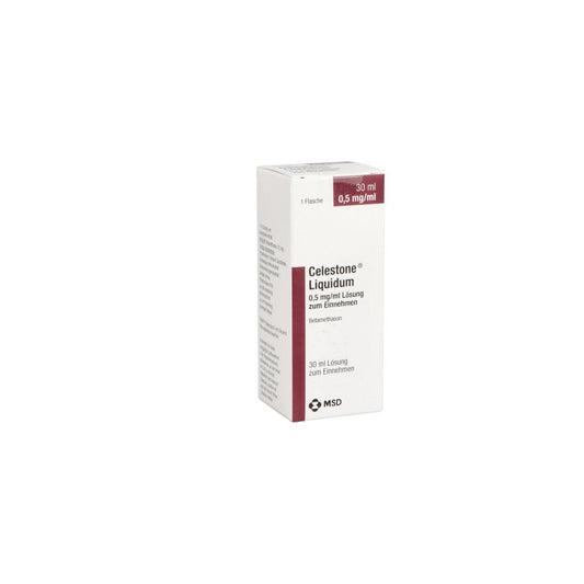 Das Produktfoto zeigt Celestone 0,5 Liquidum Lösung Zum Einnehmen (30 ml) PZN 05488532