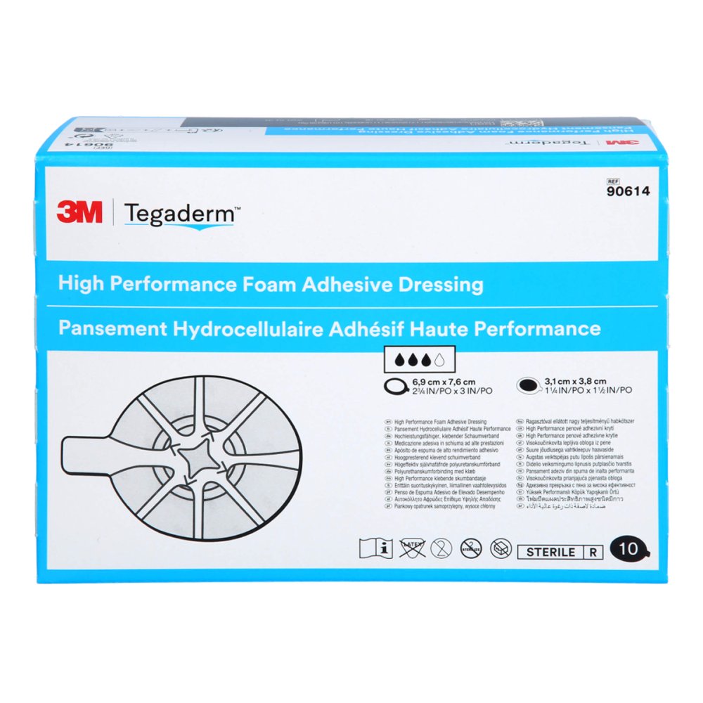 Tegaderm 3m Foam Adhesive 7x7,6 Cm Oval 90614 (10 stk)