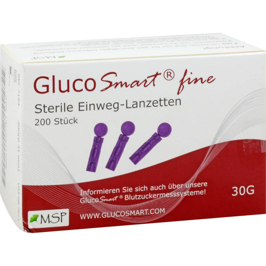 Das Produktfoto zeigt Glucosmart Fine Lanzetten (200 stk) PZN 05496520