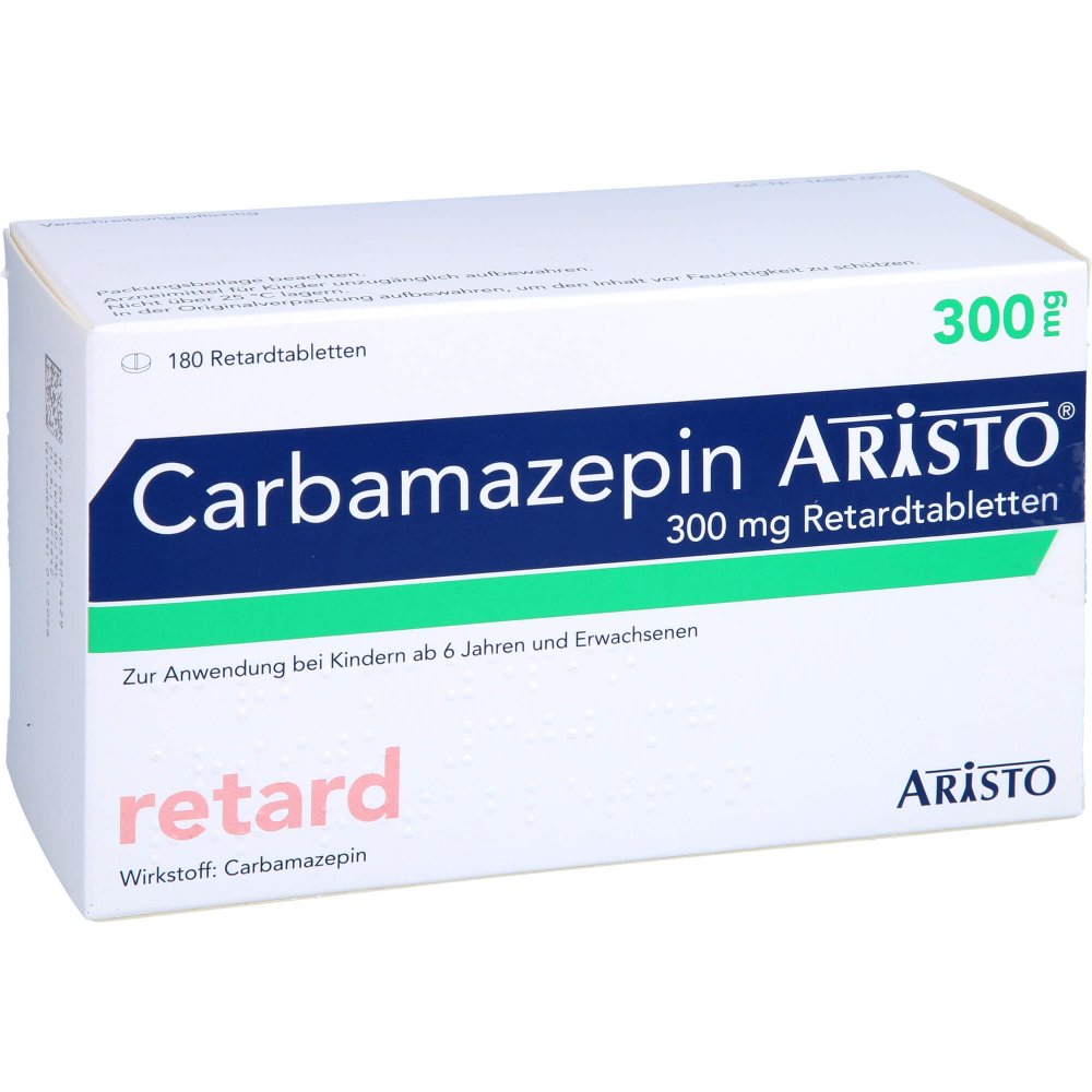 Das Produktfoto zeigt Carbamazepin Aristo 300 Mg Retardtabletten (180 stk) PZN 05507442