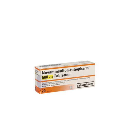 Novaminsulfon-Ratiopharm 500 Mg Tabletten (20 stk)