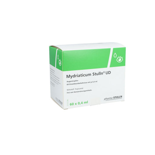 Das Produktfoto zeigt Mydriaticum Stulln Ud Augentropfen (60X0.4 ml) PZN 05520052