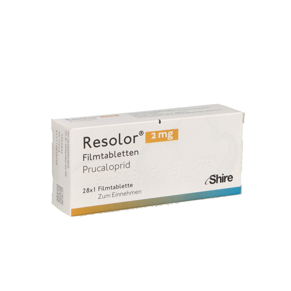 Das Produktfoto zeigt Resolor 2 Mg Filmtabletten (28 stk) PZN 05541597